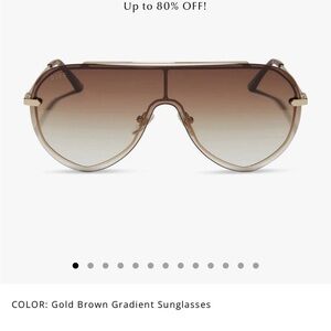Diff Eyewear Gold Brown Sunglasses
